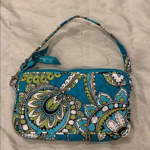 Vera Bradley Aqua Blue Paisley Wristlet – NWOT, Great Find! - Picture 3 of 3